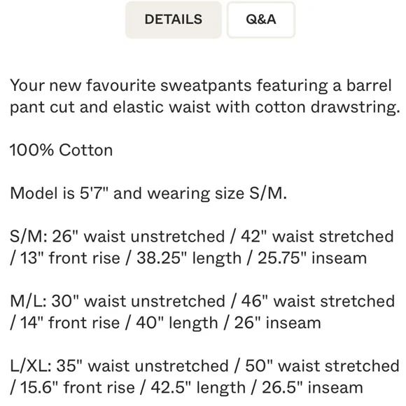 BOHEME GOODS barrel sweat pants LAST CHANCE - Picture 2 of 7